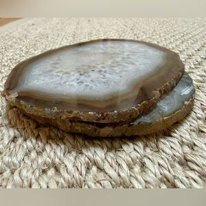 Two Brazilian Agate Coasters NWOT